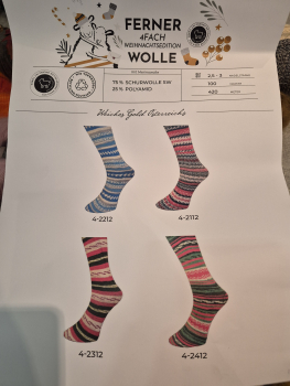 Weihnachtssockenwolle 4fach - Ferner